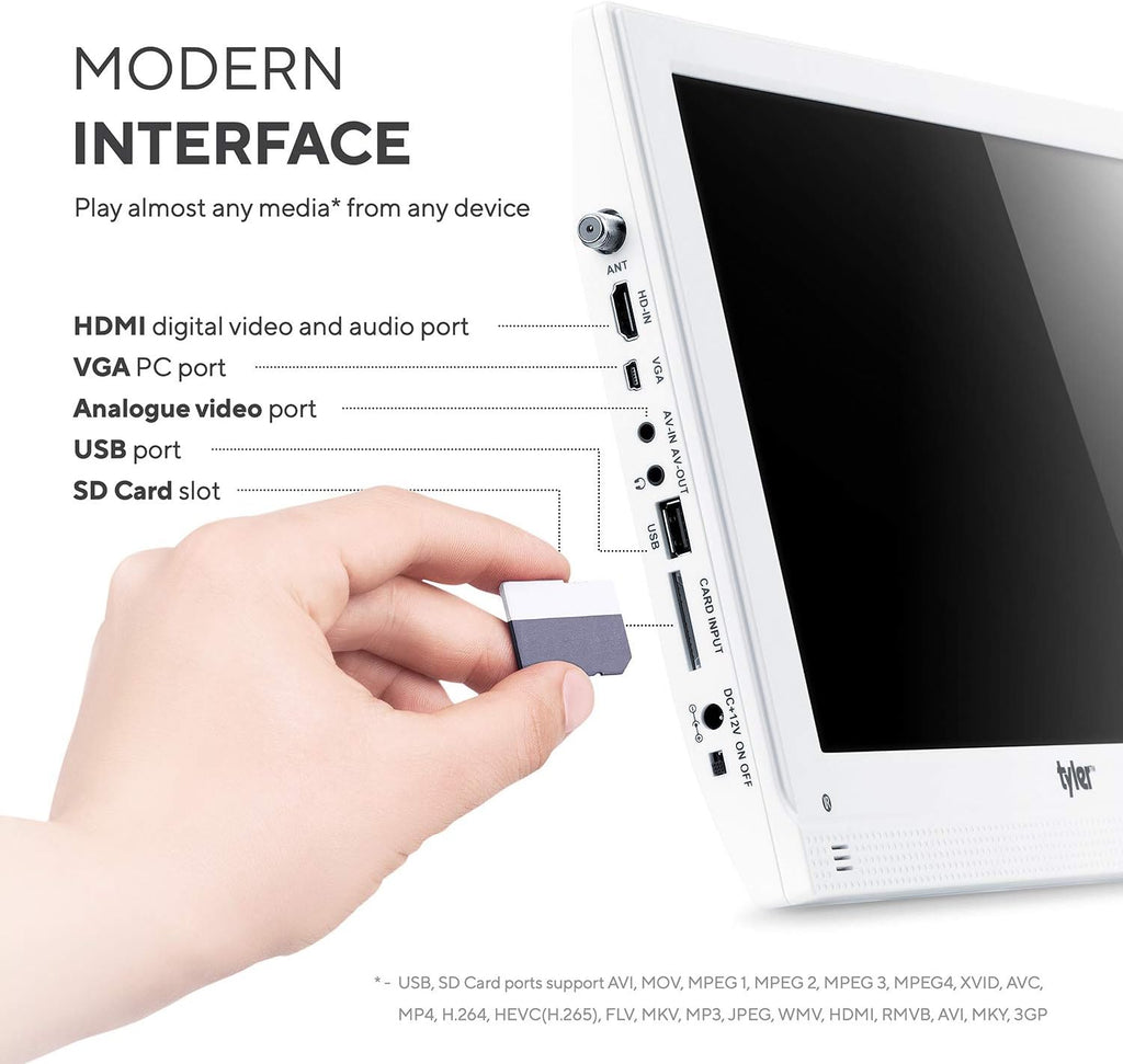 13.3" Portable LCD TV Monitor with Rechargeable Battery K1070