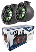 Mini 8" Marine Pod Speakers 750W Black RGB LED A5740