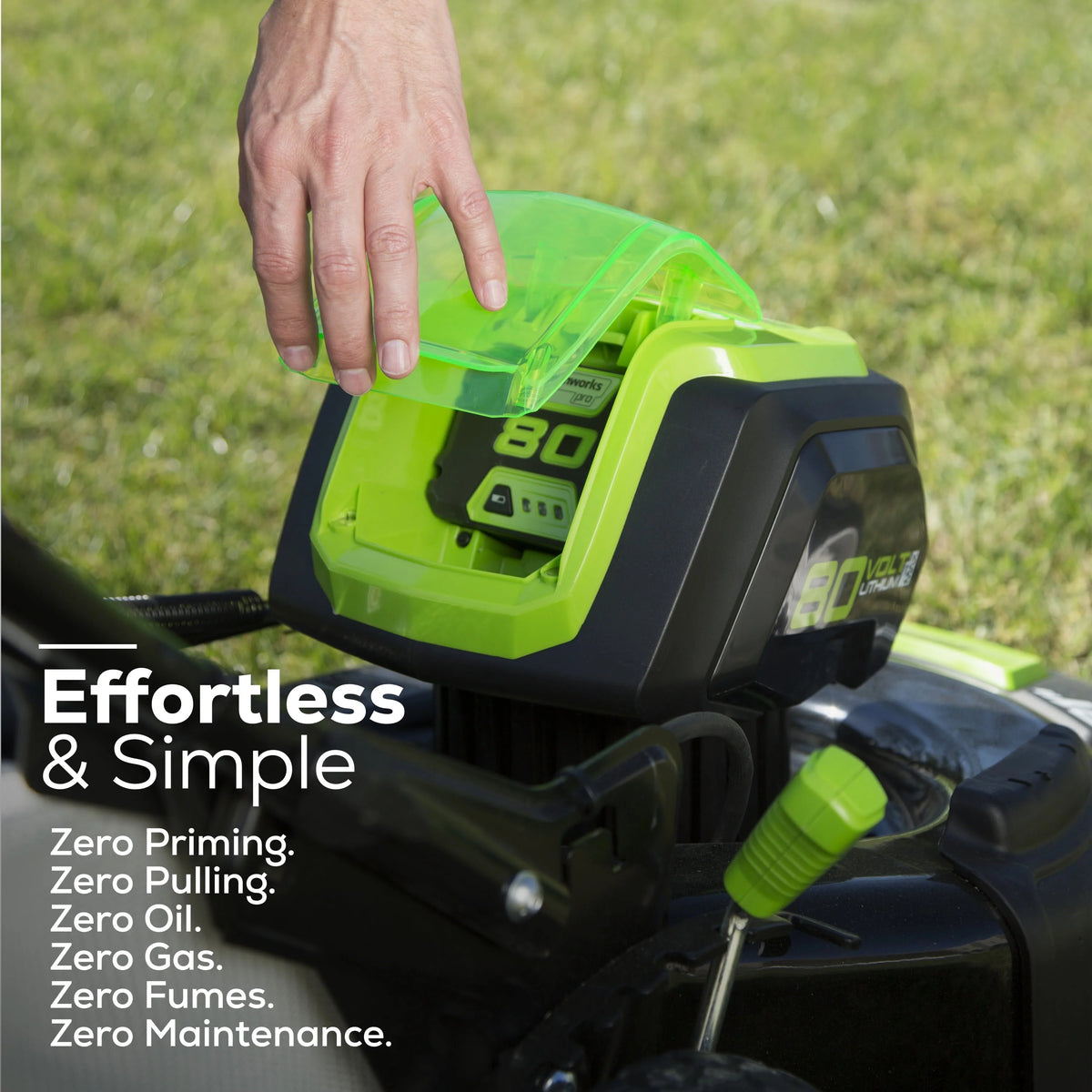 80V 21 Self Propelled Mower 5Ah Battery & Charger E1784