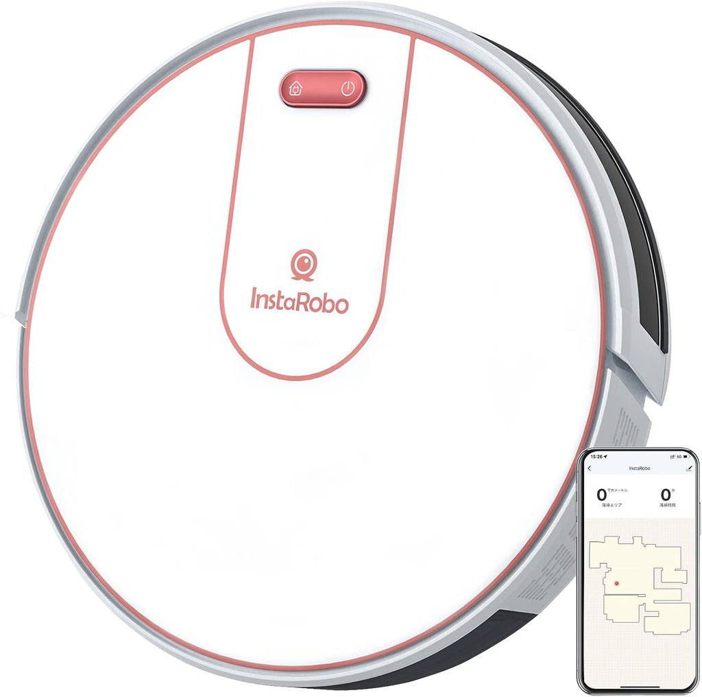 White Robot Vacuum and Mop Combo with 2000Pa Suction Q794249