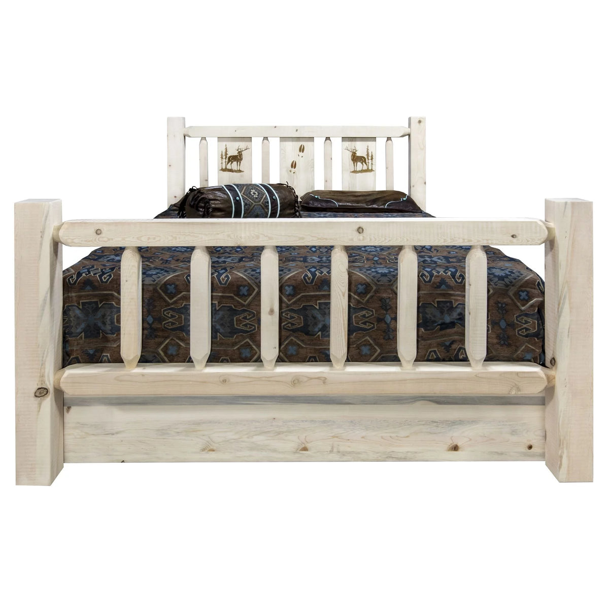 Solid Pine Wood Queen Storage Bed X819