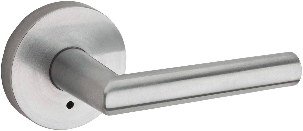 Satin Chrome Privacy Door Lever Set with Push Button Lock M51512