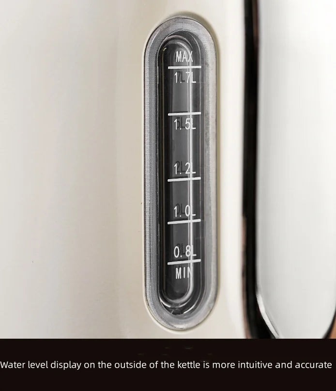 1.7L Stainless Steel Kettle with Temperature Gauge T867296