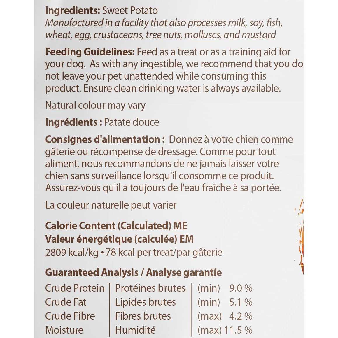 Sweet Potato Dog Treats D783