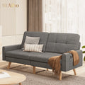 Dark Gray Convertible Futon Sofa Bed O6663