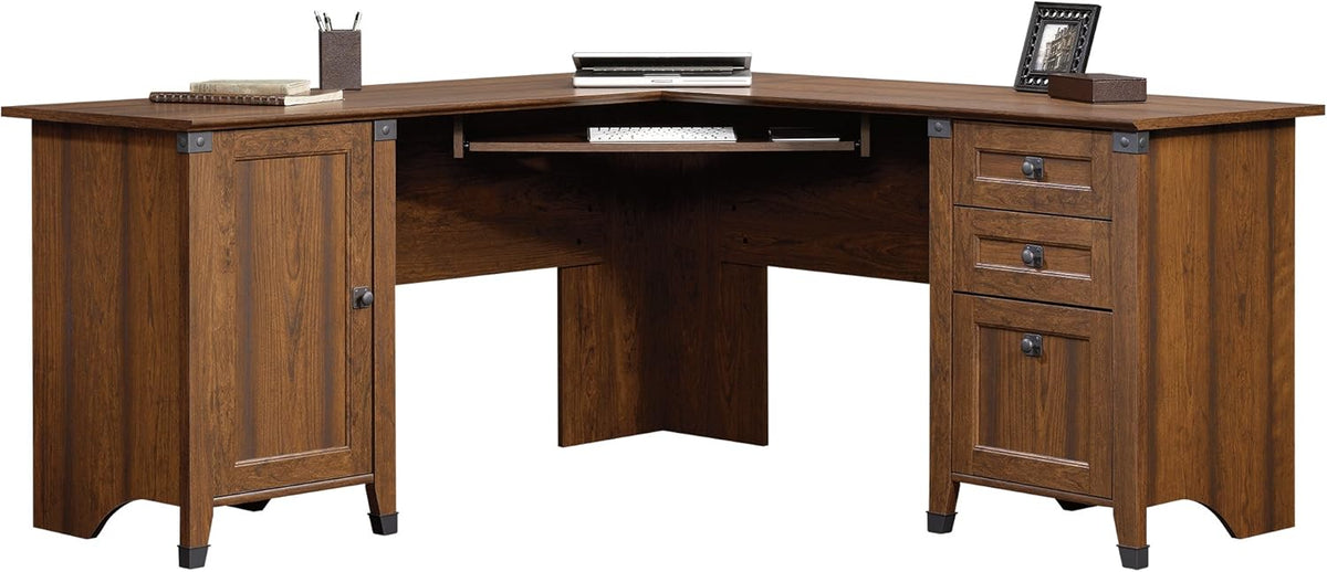 Corner Computer Desk, Washington Cherry finish F914414