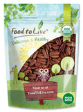 Organic Roasted Pecan Halves with Himalayan Salt, 1 Pound Q421