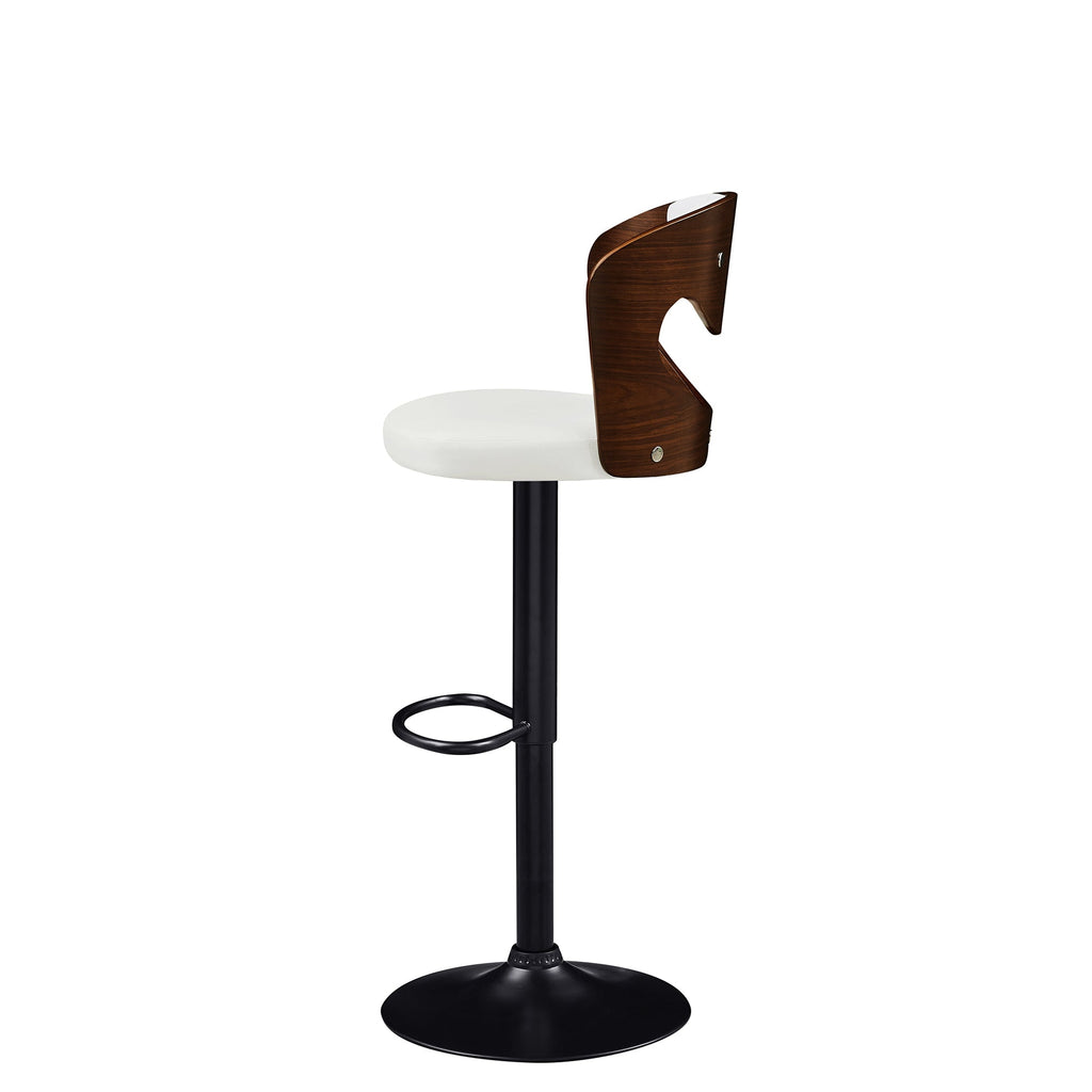 White Adjustable Swivel Bar Stools Set of 2 N962085