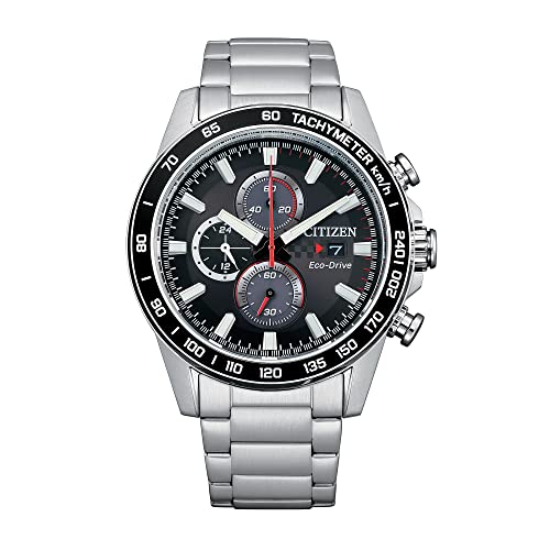 Stainless Steel Eco-Drive Chronograph Watch B6803