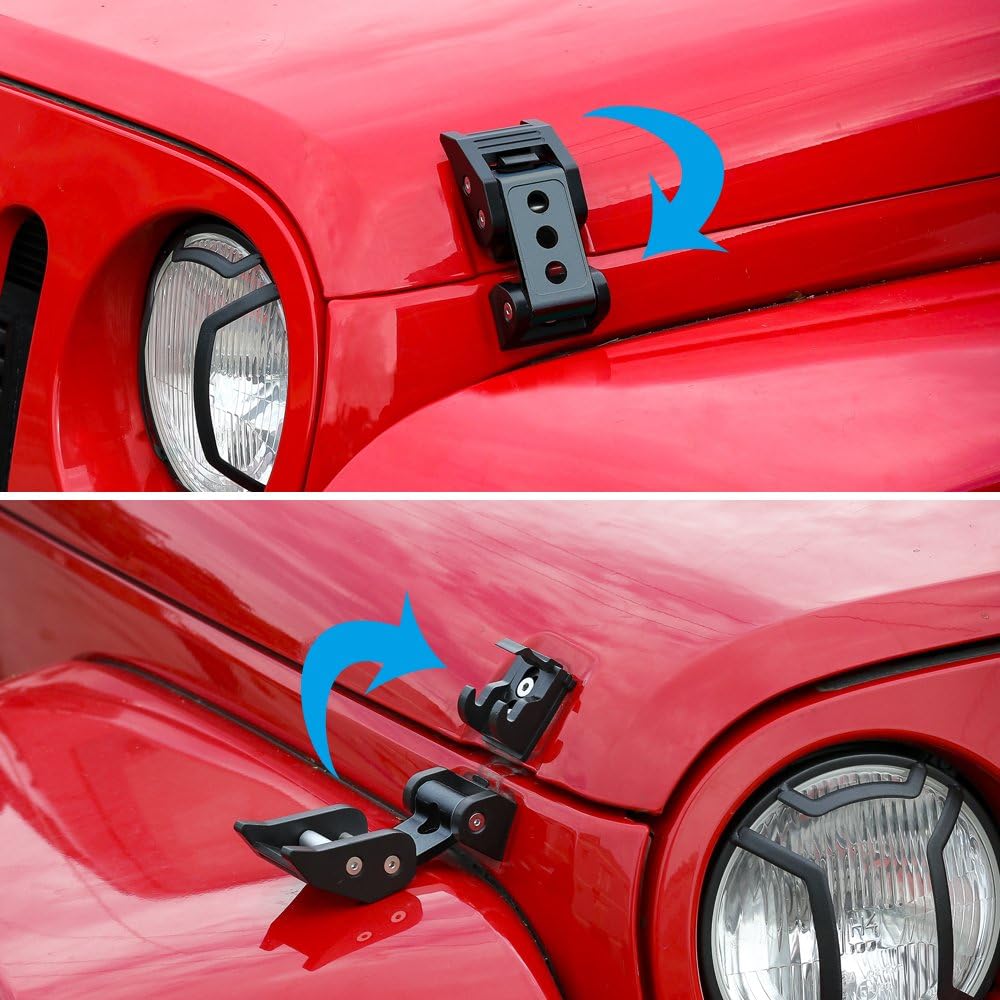 Black Stainless Steel Hood Catch Kit Pack of 2 D63903
