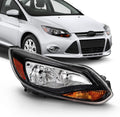 Black Trim Halogen Headlight Passenger Right Replacement Pack of 2 Z458