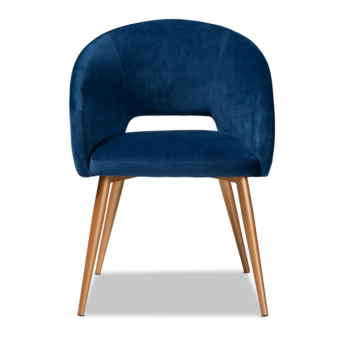 Navy Blue Velvet Upholstered Dining Chair L305