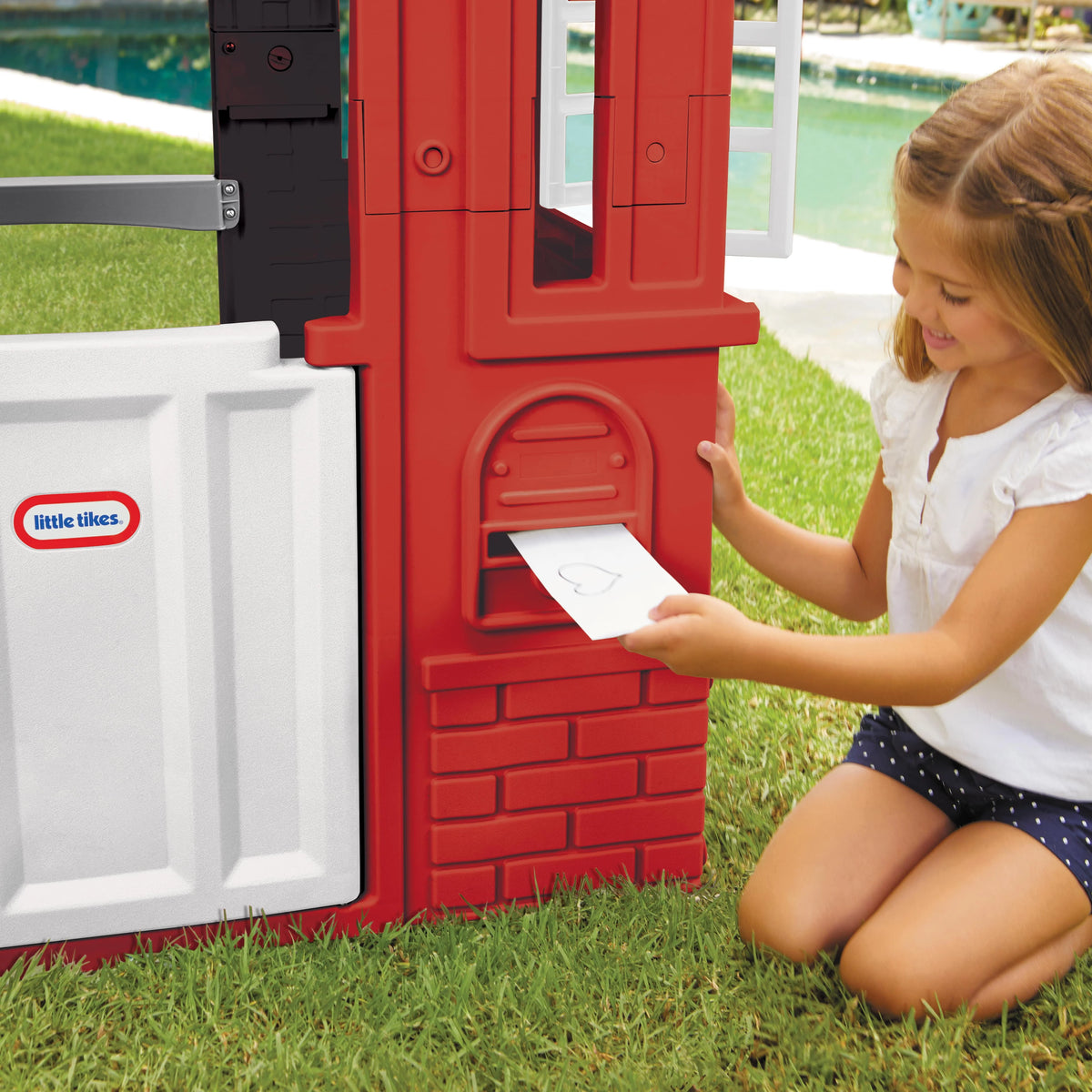 Red Kids Playhouse with Working Door W935756
