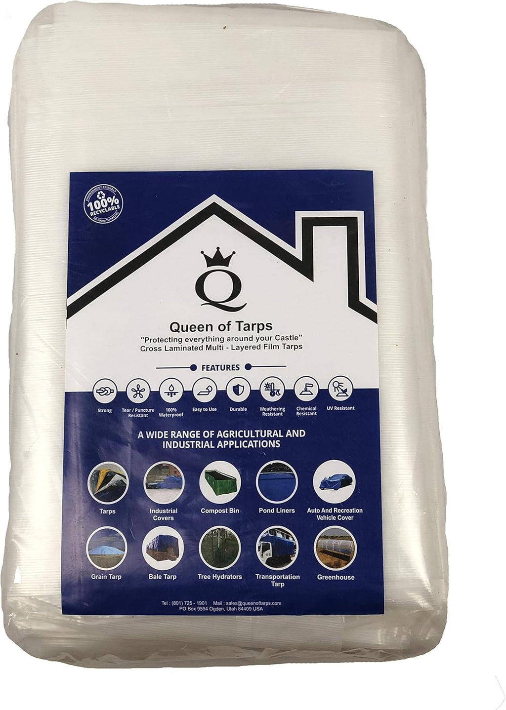 Heavy Duty Translucent Tarps, Waterproof, UV Resistant, Camping Tent Footprint S68800
