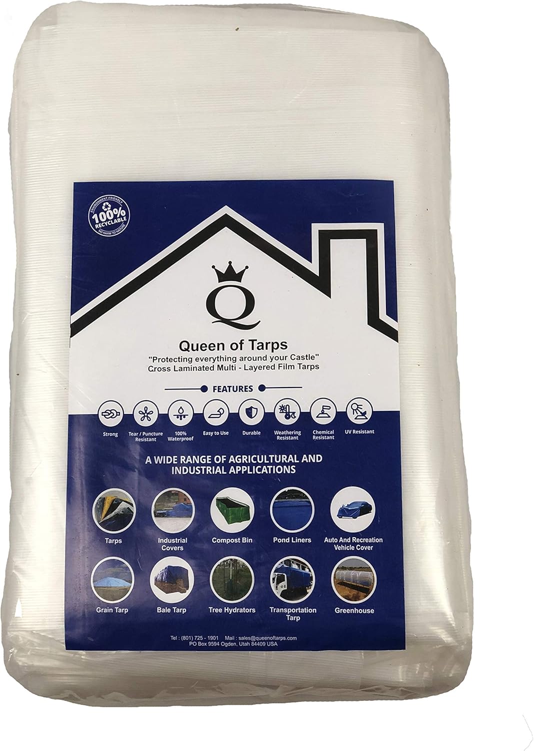 Heavy Duty Translucent Tarps, Waterproof, UV Resistant, Camping Tent Footprint S68800