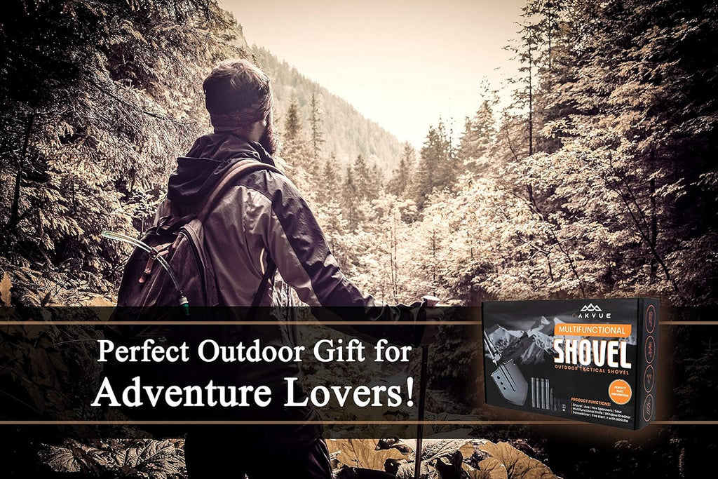 Survival Shovel Multitool with Carry Pouch, 180 Degree Folding High Carbon Steel Shovel Y6085