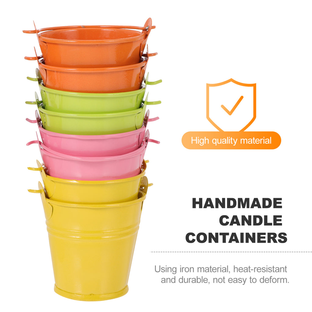 16 Pcs Iron Mini Tin Bucket H186