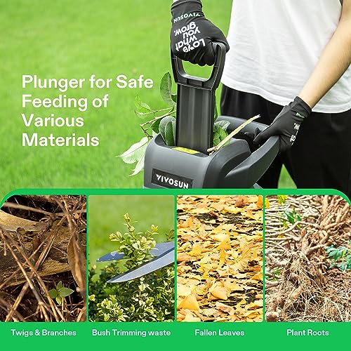 15-Amp Electric Wood Chipper Shredder with 50L Collection Bag E294548