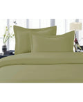 3-Piece Duvet Cover Set King Cali King Green A6997