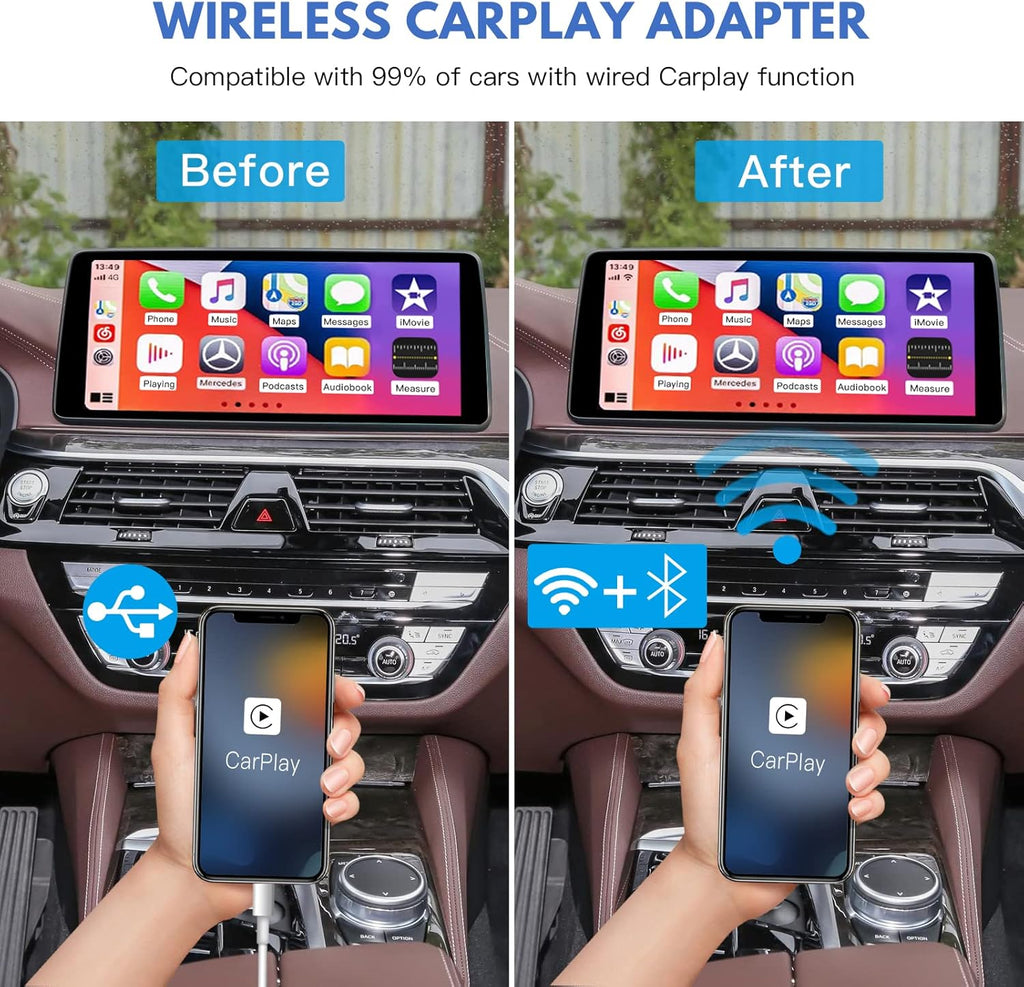 Wireless CarPlay Adapter for Factory Wired CarPlay Cars F1859