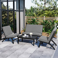 Acacia Solid Wood 4-Piece Outdoor Sofa I620