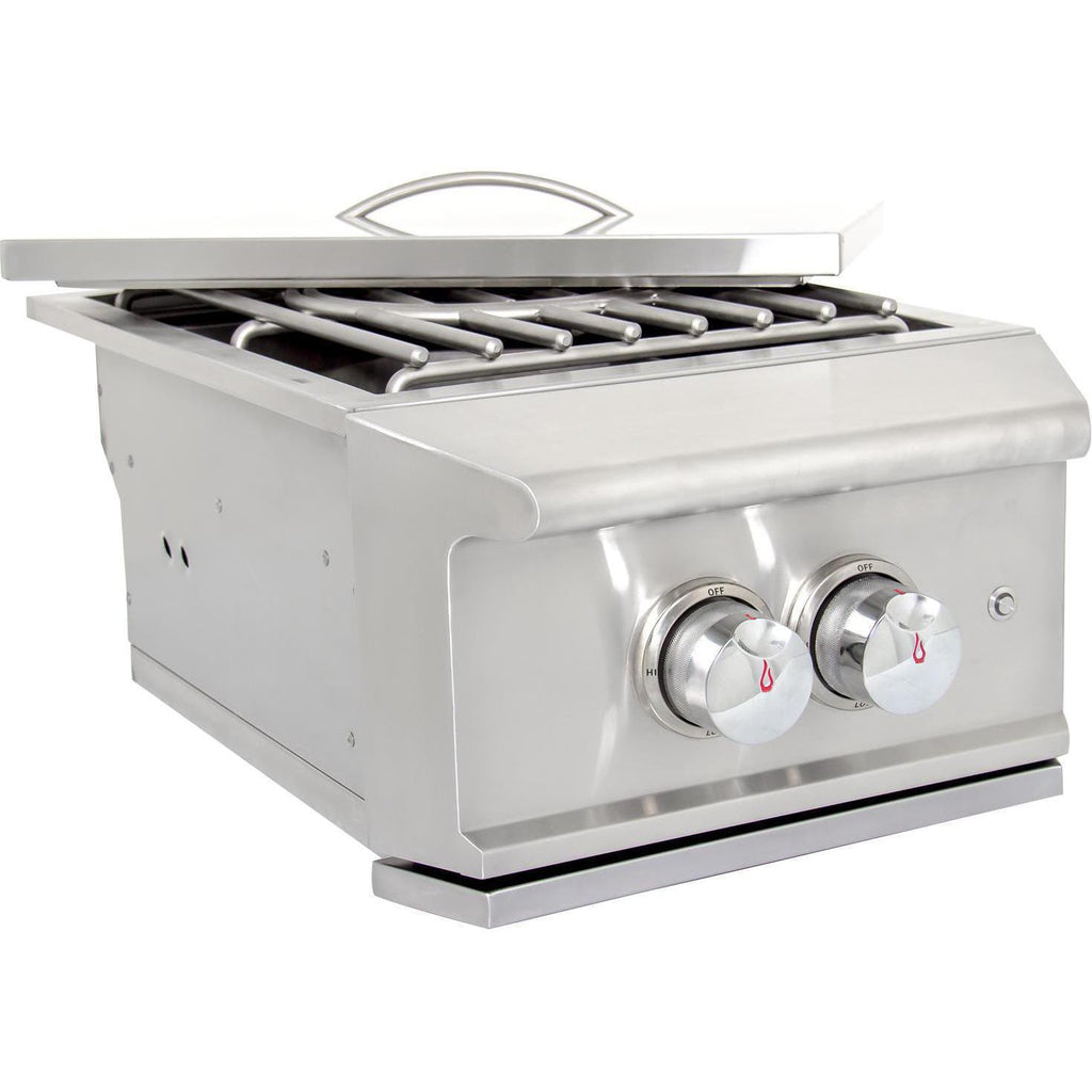 Built-In Liquid Propane Power Burner With Wok Ring, Stainless Steel Lid S6213