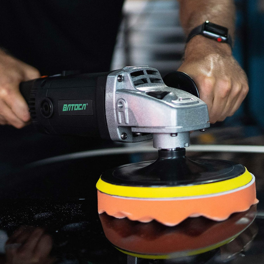 7 Inch 1200W Rotary Car Polisher with Foam Pads and Wool Pads I971371