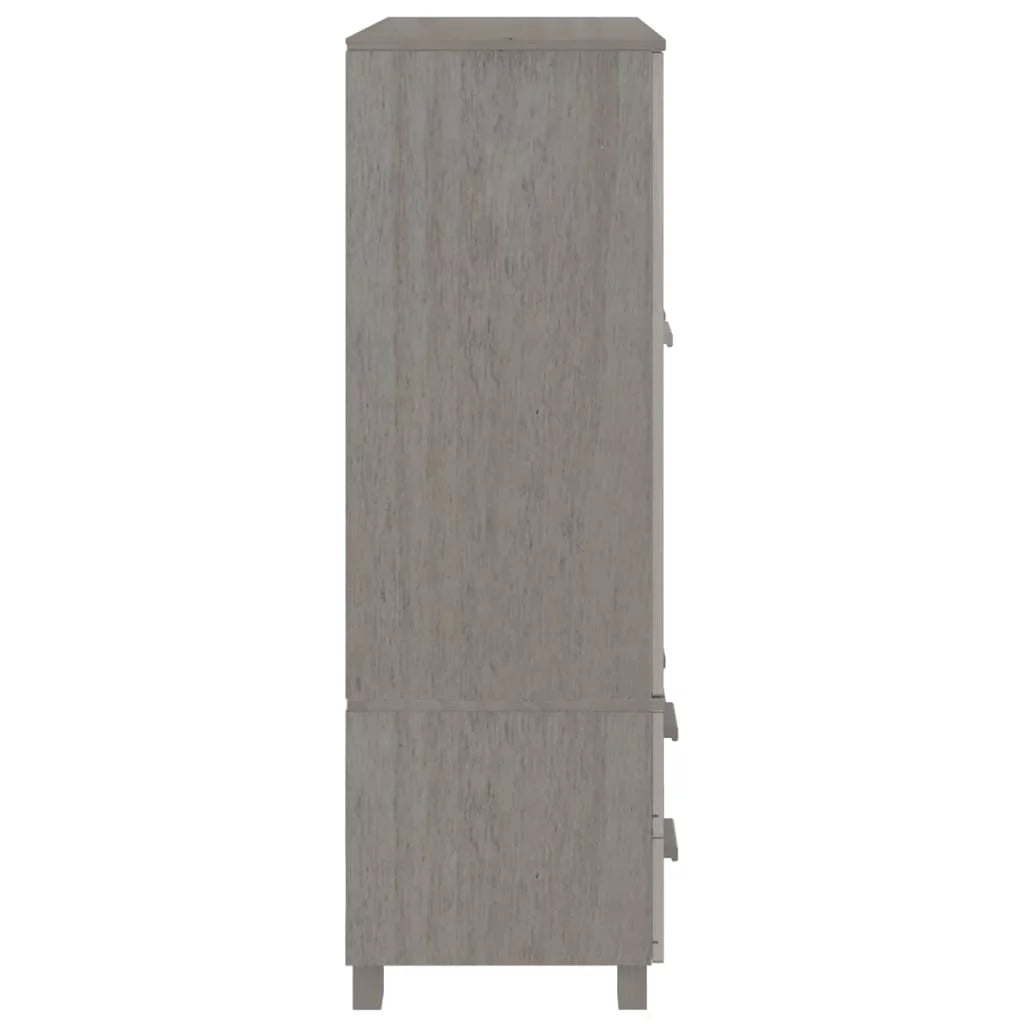 Light Gray Solid Wood Pine Wardrobe E12101