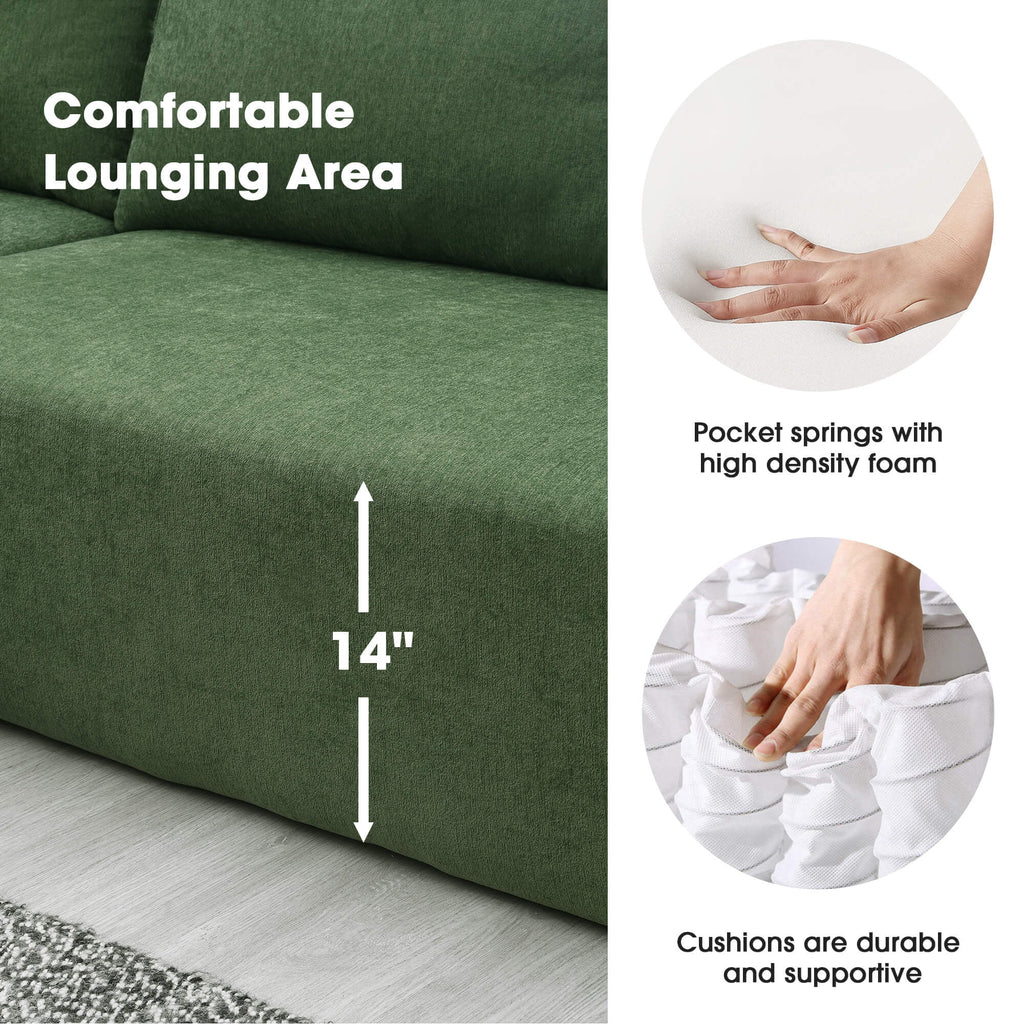 L-Shape 3 Seat Sectional Couch M4060