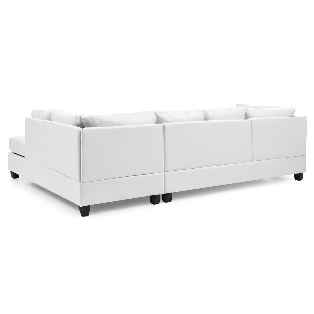 White Sectional M55595