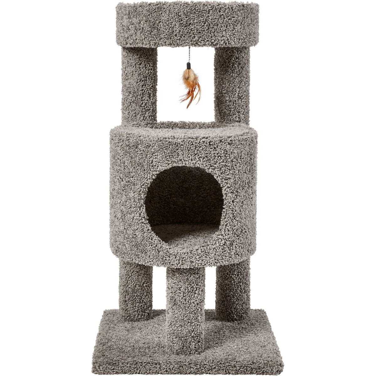 36-in Real Carpet Wooden Cat Tree L697