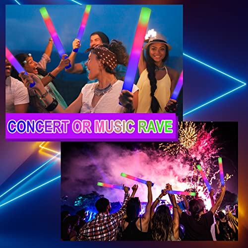 20 Pack LED Light Up Foam Glow Sticks W696