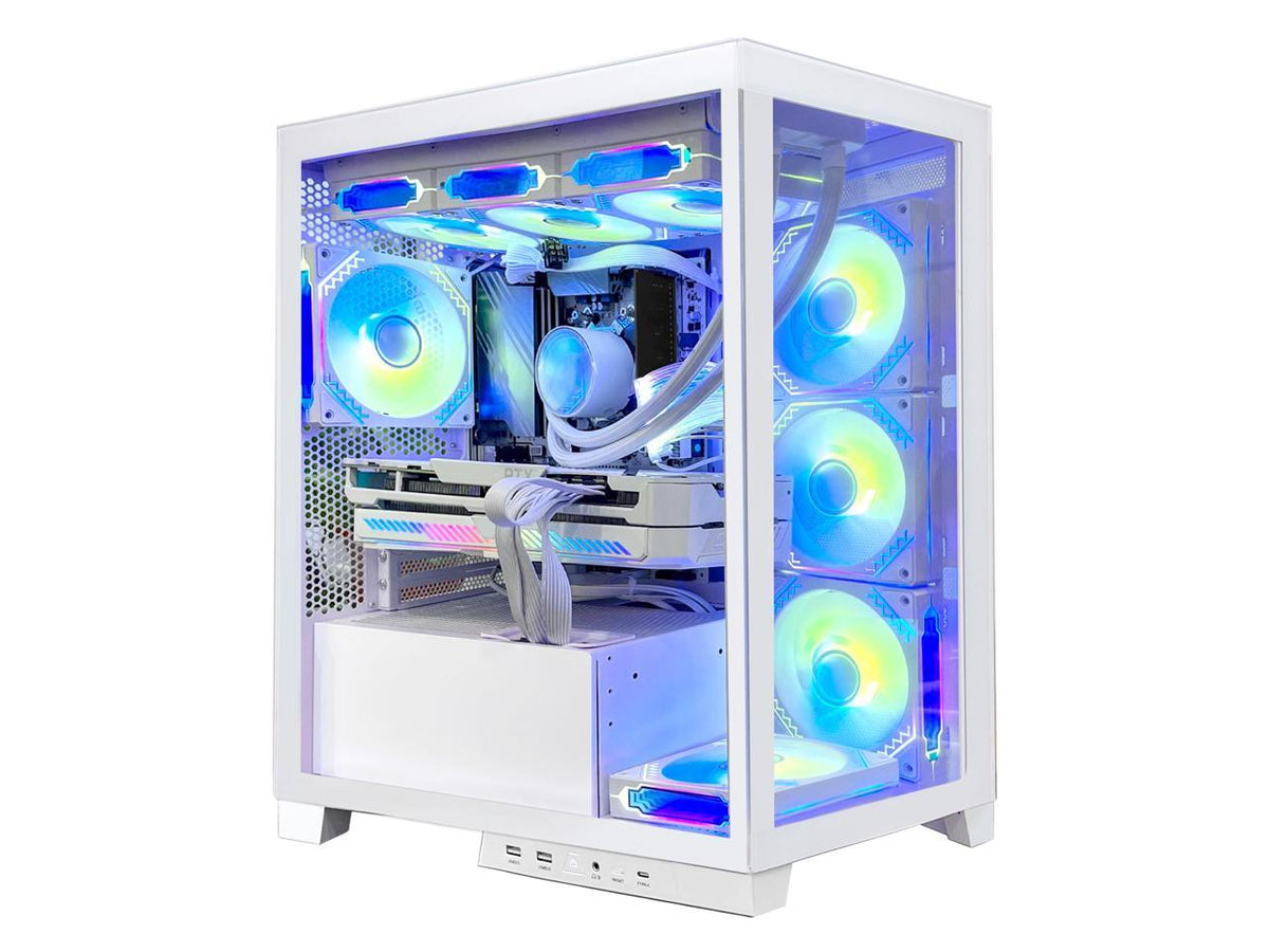 Gaming Desktop AMD Ryzen 5 5600X 4.6GHz RTX 4070 12GB 16GB DDR4 3200 MHz 1TB M.2 +1TB SATA SSD 360mm AIO RGB Fans WiFi Bluetooth Windows 11 Pro F4003