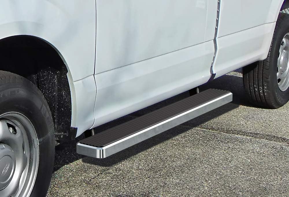 Black 6 inches Wheel to Wheel Running Boards U243