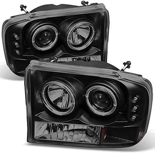 Black Bezel Dual Halo Projector Headlights Pair E780