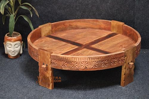 Round Solid Wood Coffee Table (45x45x20 cm) M270