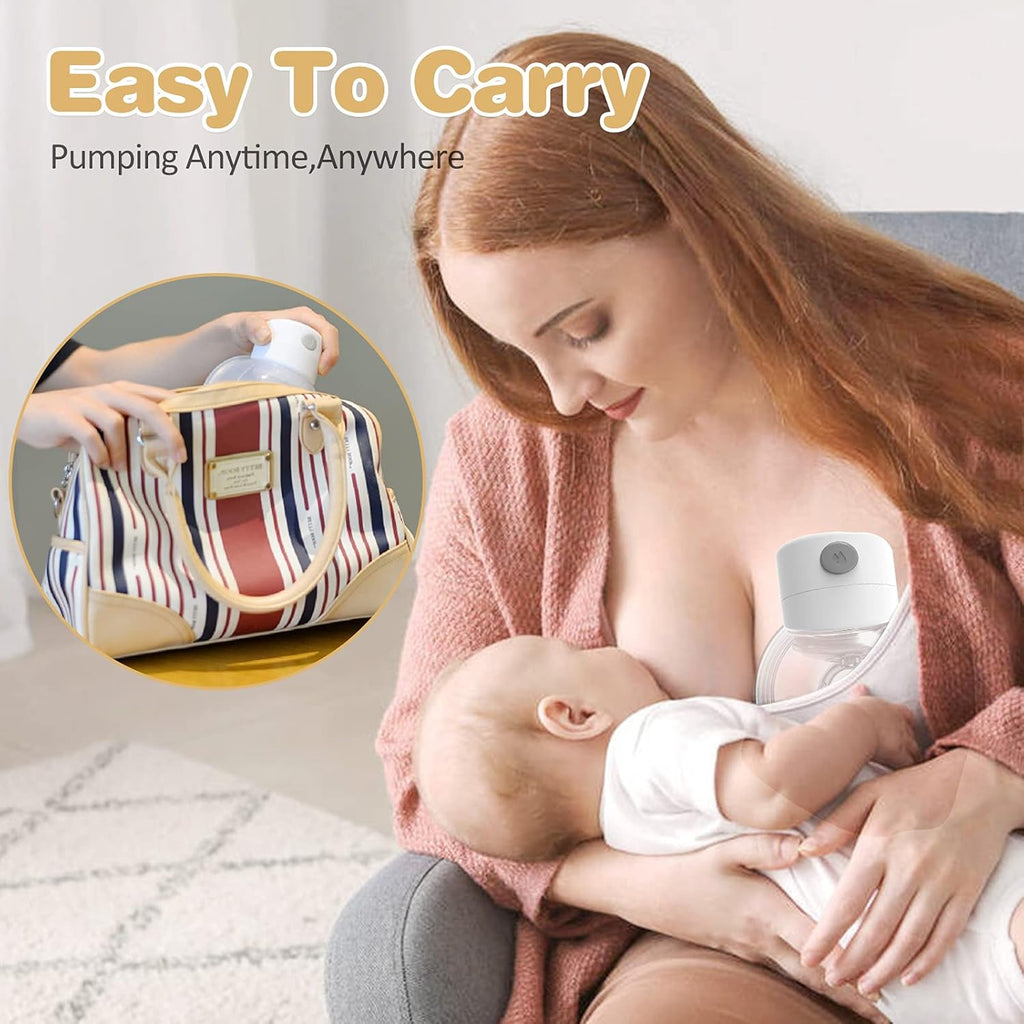 Electric Wearable Breast Pump, Hands Free, Portable, 2 Mode & 9 Levels, LCD Display N8171