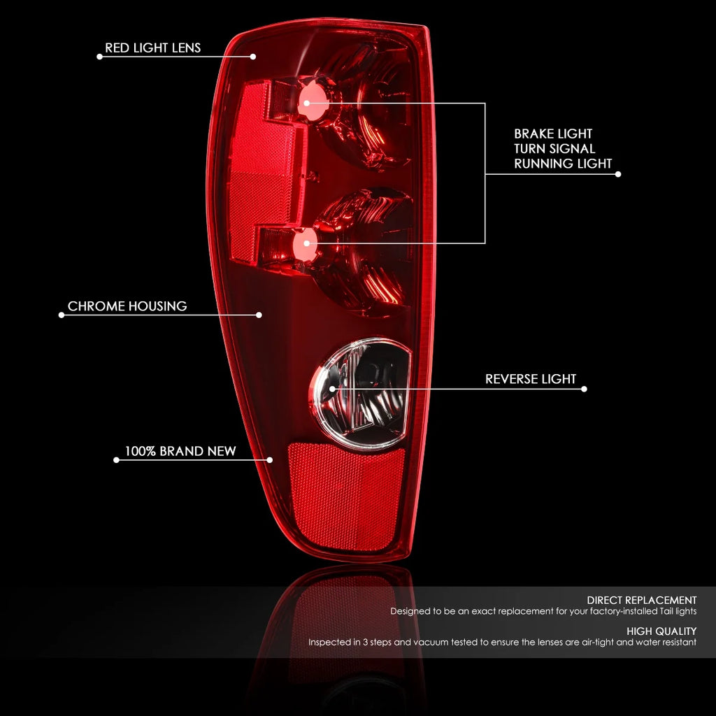 Rear Brake Lamp Tail Lights Red Lens Left Side C760