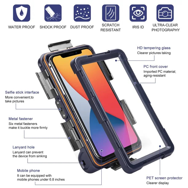 Waterproof Protective Case for Motorola Moto G7 and Phones Up to 6.9 Inch B390817