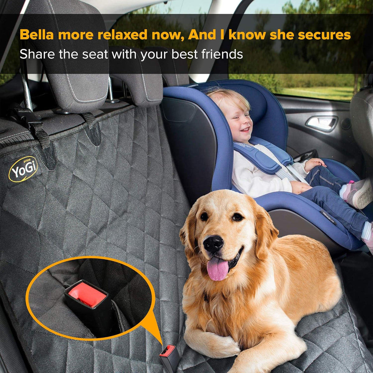 Waterproof Nonslip Dog Seat Cover for Back Seat N75580
