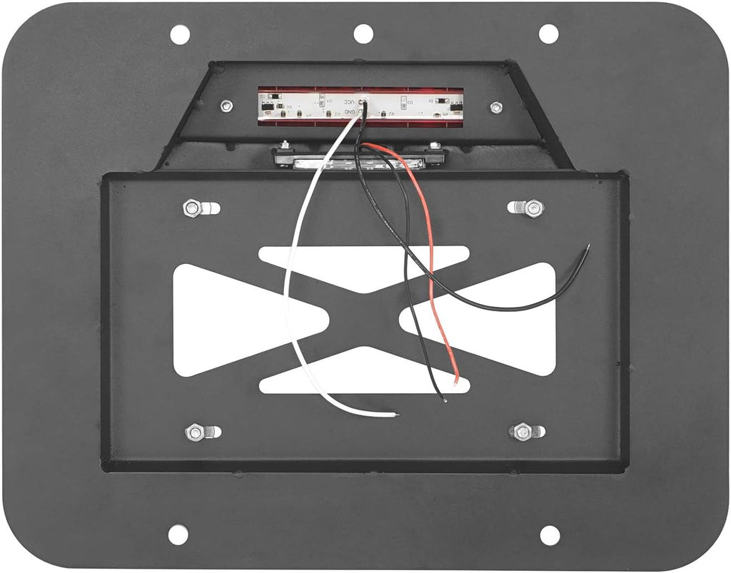 Spare Tire Delete License Plate Relocation Kit with Third Brake Light for Jeep Wrangler TJ Y88850