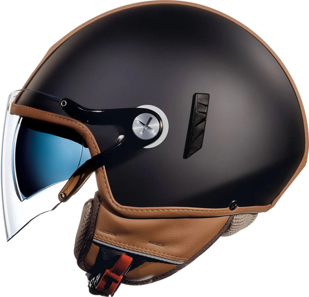 Black-Brown Jet Helmet, Size Xs Q260029