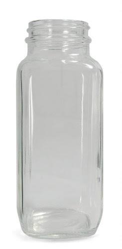 Clear Glass French Square Bottle 4oz Capacity S236870