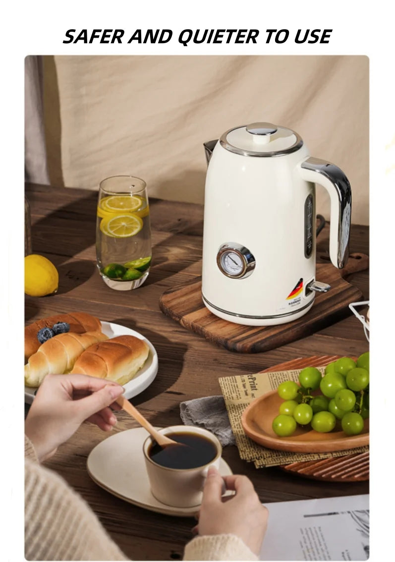 1.7L Stainless Steel Kettle with Temperature Gauge T867296