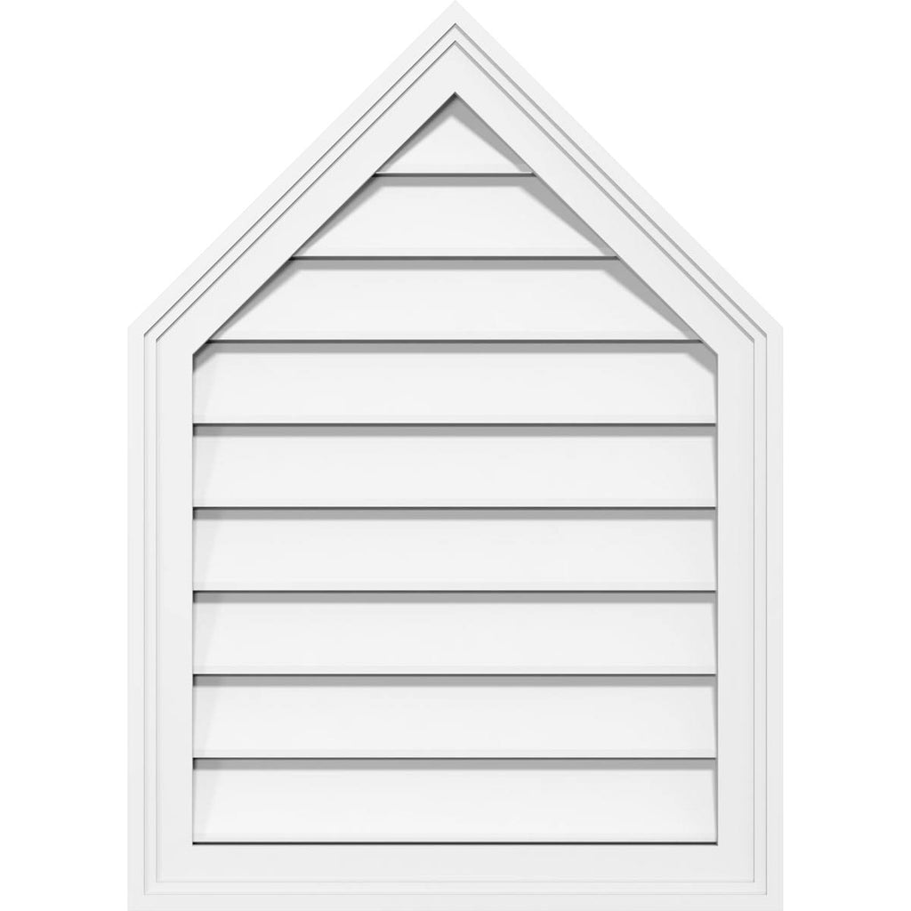 Peaked Top Surface Mount PVC Gable Vent N916142