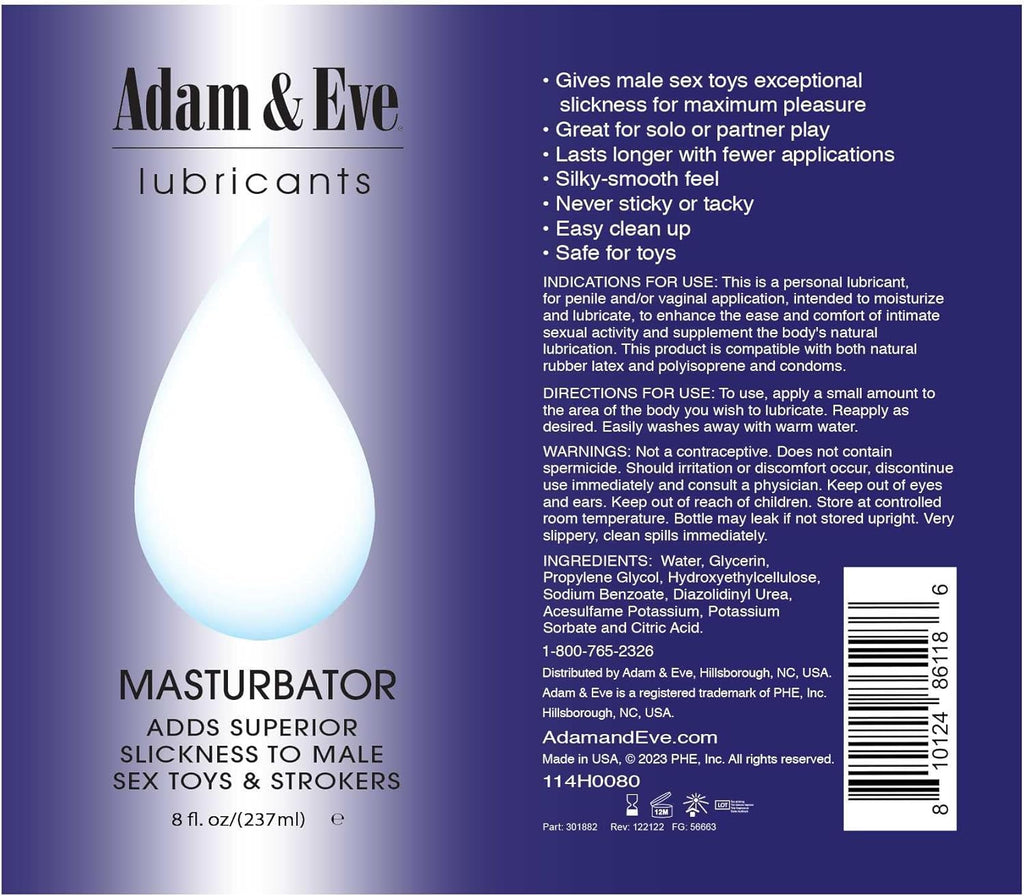 Water Based Gel Lube - 8oz O8388
