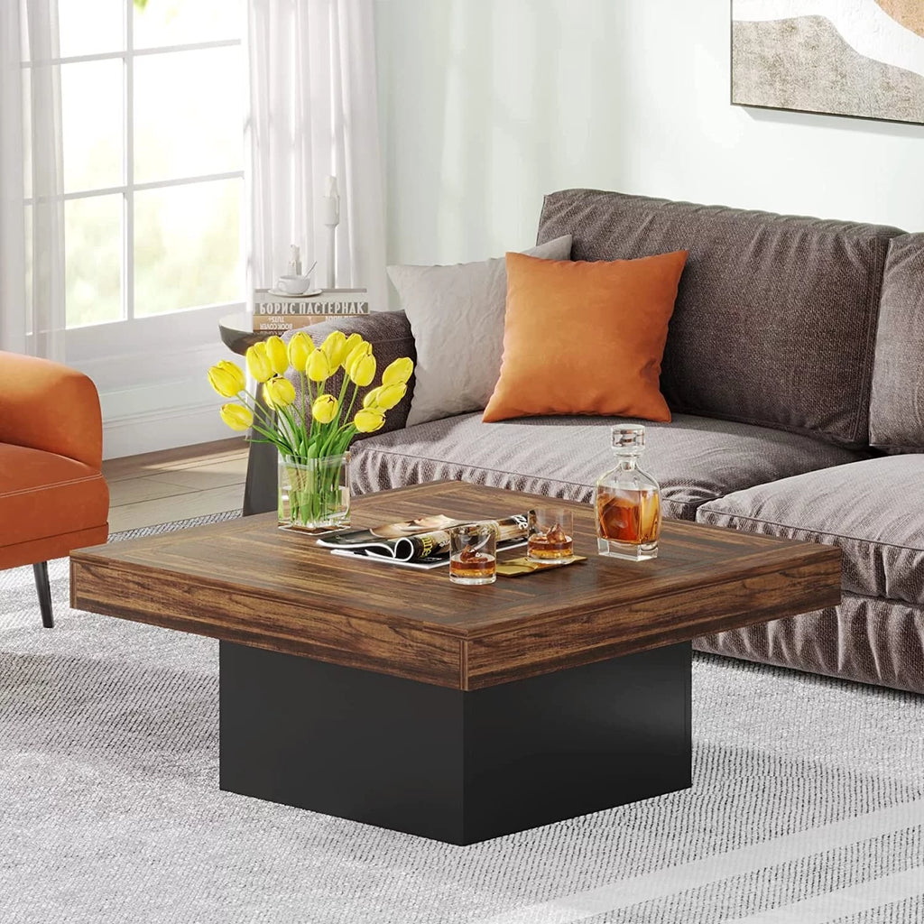 Brown Square LED Coffee Table M392879