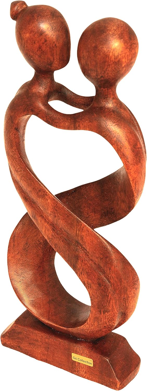 12 Wooden Handmade Abstract Sculpture Statue Q524