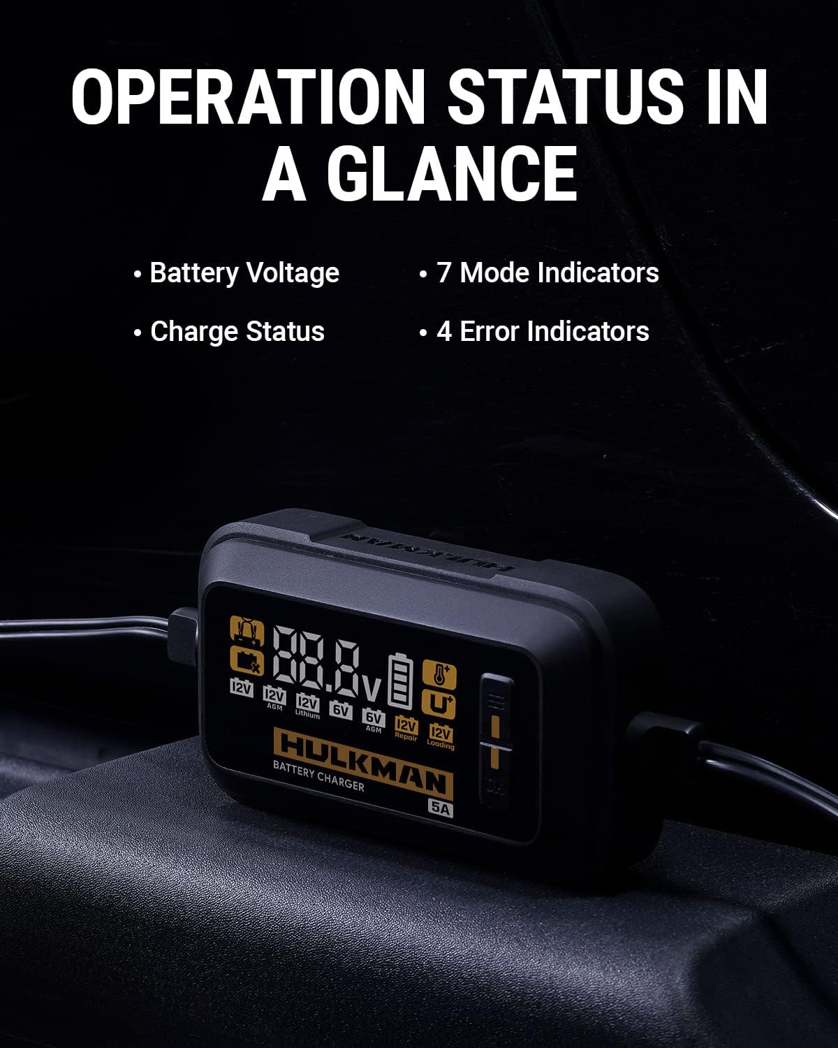 2 Pack 6V/12V Car Battery Charger and Maintainer with LED Screen Desulfator Q796548