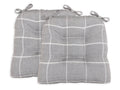 Set of 2 Charcoal Chair Cushions Q983113